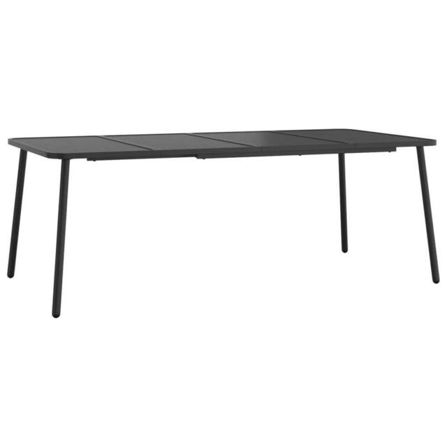Berkfield Home Garden Table Anthracite 200x100x71 cm Steel in Black - Size: 200 x 100 x 71 cm - image 1