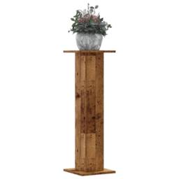 Berkfield Home Plant Stands 2 pcs Old Wood 30x30x95 cm Engineered Wood in Brown - Size: 30 x 30 x 95 cm - thumbnail 2