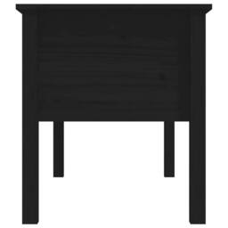 Berkfield Home Coffee Table Black 102x49x55 cm Solid Wood Pine - Size: 102 x 49 x 55 cm - thumbnail 7