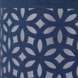 First Choice Lighting Antique Brass Stick Table Lamp with Navy Blue Laser Cut Shade in Bronze - thumbnail 5