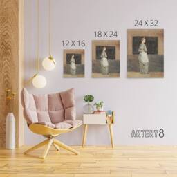 "Artery8 Teacher with Blackboard Winslow Homer Canvas Wall Art Print in Brown - Size: W18"" x H24""" - thumbnail 4