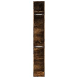 Berkfield Home Wardrobe Smoked Oak 30x50x200 cm Engineered Wood in Brown - Size: 30 x 50 x 200 cm - thumbnail 4