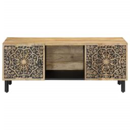 Berkfield Home Coffee Table 100x54x40 cm Solid Wood Mango in Brown - Size: 100 x 54 x 40 cm - thumbnail 5