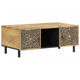 Berkfield Home Coffee Table 100x54x40 cm Solid Wood Mango in Brown - Size: 100 x 54 x 40 cm - thumbnail 2