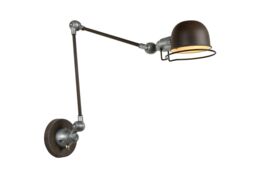 Lucide 'HONORE' Non Dimmable Stylish Rotatable Industrial Wall Light 1xE14 in Brown