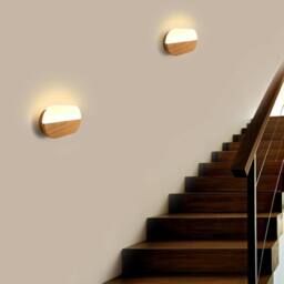 Goeco Modern Design Wooden LED Wall Light, 7W Acrylic LED Wall Light, 3000K in White - thumbnail 5