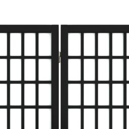 Berkfield Home Folding 4-Panel Room Divider Japanese Style 160x170 cm Black - thumbnail 6