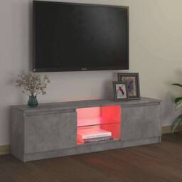 Berkfield Home TV Cabinet with LED Lights Concrete Grey 120x30x35.5 cm - thumbnail 3