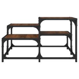 Berkfield Home Coffee Table Brown Oak 68x68x40 cm Engineered Wood - Size: 68 x 68 x 40 cm - thumbnail 4