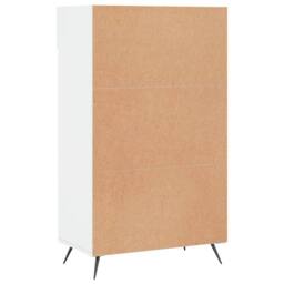 Berkfield Home Shoe Cabinet High Gloss White 60x35x105 cm Engineered Wood - Size: 60 x 35 x 105 cm - thumbnail 8