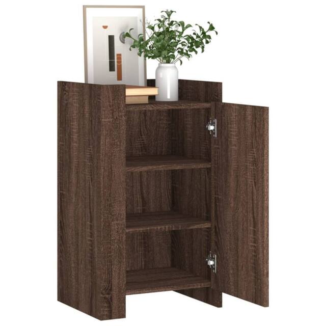 Berkfield Home Sideboard Brown Oak 45x35x75 cm Engineered Wood - Size: 45 x 35 x 75 cm - image 1
