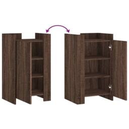 Berkfield Home Sideboard Brown Oak 45x35x75 cm Engineered Wood - Size: 45 x 35 x 75 cm - thumbnail 8