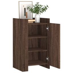 Berkfield Home Sideboard Brown Oak 45x35x75 cm Engineered Wood - Size: 45 x 35 x 75 cm - thumbnail 1