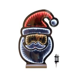 Samuel Alexander 40cm Light up Santa's Face Infinity Christmas Decoration with Red & White LEDs - thumbnail 8