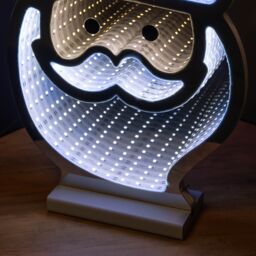Samuel Alexander 40cm Light up Santa's Face Infinity Christmas Decoration with Red & White LEDs - thumbnail 5