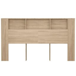 Berkfield Home Headboard Cabinet Sonoma Oak 180x18.5x104.5 cm in Brown - thumbnail 4