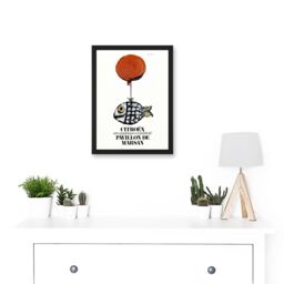 Artery8 Francois Automobile Exhibition Marsan Pavilion Fish Balloon Advert Artwork Framed Wall Art Print A4 in Black - thumbnail 2