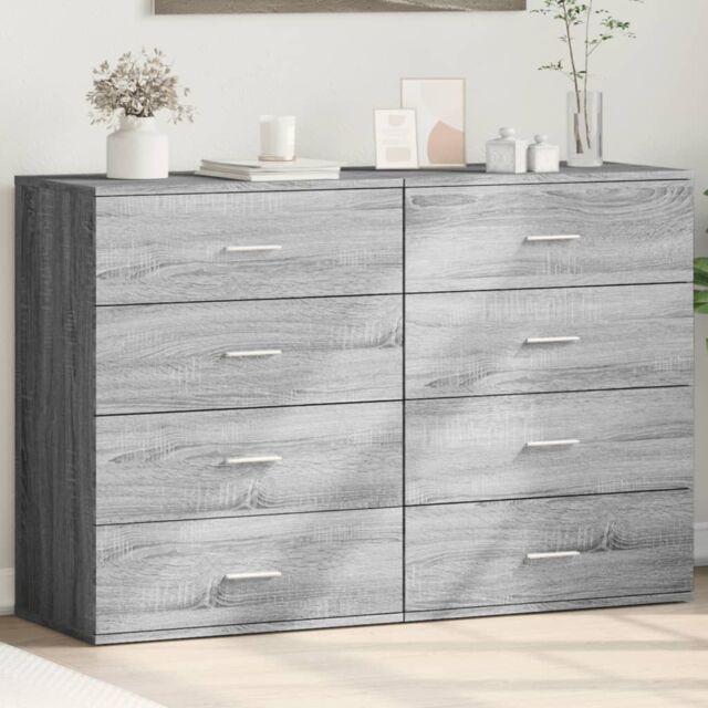 Berkfield Home Sideboards 2 pcs Grey Sonoma 60x39x80 cm Engineered Wood - Size: 60 x 39 x 80 cm - image 1