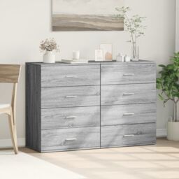 Berkfield Home Sideboards 2 pcs Grey Sonoma 60x39x80 cm Engineered Wood - Size: 60 x 39 x 80 cm - thumbnail 3