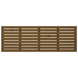 Berkfield Home Wall Headboard Honey Brown 206x3x63 cm Solid Wood Pine - Size: 206 x 3 x 63 cm - thumbnail 4