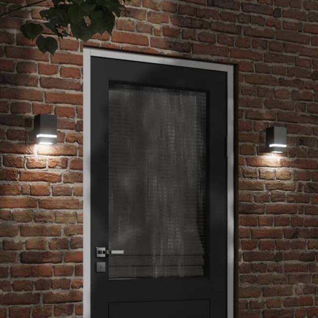 Berkfield Home Outdoor Wall Light Black Stainless Steel - image 1