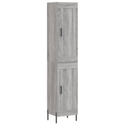 Berkfield Home Highboard Grey Sonoma 34.5x34x180 cm Engineered Wood - thumbnail 2