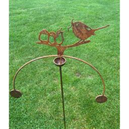 Poppyforge Birds Feeding Wind Rocker Double BM/RtR - Steel - W54 x H148.5 cm in Brown - thumbnail 4