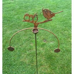 Poppyforge Birds Feeding Wind Rocker Double BM/RtR - Steel - W54 x H148.5 cm in Brown - thumbnail 3