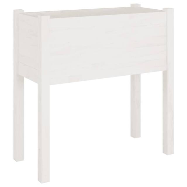Berkfield Home Garden Planters 2 pcs White 70x31x70 cm Solid Pinewood - Size: 70 x 31 x 70 cm - image 1