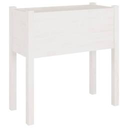 Berkfield Home Garden Planters 2 pcs White 70x31x70 cm Solid Pinewood - Size: 70 x 31 x 70 cm - thumbnail 1