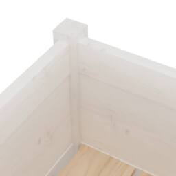 Berkfield Home Garden Planters 2 pcs White 70x31x70 cm Solid Pinewood - Size: 70 x 31 x 70 cm - thumbnail 6