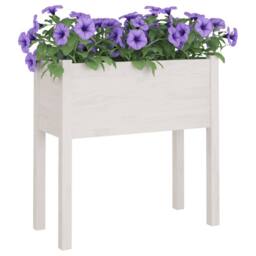 Berkfield Home Garden Planters 2 pcs White 70x31x70 cm Solid Pinewood - Size: 70 x 31 x 70 cm - thumbnail 7