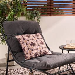 OHS Mykonos Bistro Set Outdoor Table Chair Garden Patio Furniture in Grey - thumbnail 4