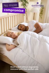 Slumberdown Made For You Two Duvet 4.5/10.5 Tog Duvet With 2 Pillows in White - Size: Double - thumbnail 4