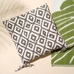 OHS 2/4 Pack Seat Pads Water Resistant Garden Chairs Cover Outdoor Cushions in Grey - Size: 40 cm x 40 cm - thumbnail 2