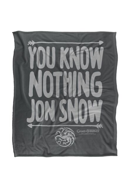 Warner Brothers Game Of Thrones Officially Licensed Silky Touch Super Soft Throw Blanket 152 x 127 cm in White - image 1