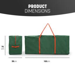 Keplin Christmas Tree Storage Bag - Foldable, Heavy Duty, 600D (9ft Tree Bag) in Green - Size: XL - thumbnail 2