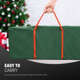 Keplin Christmas Tree Storage Bag - Foldable, Heavy Duty, 600D (9ft Tree Bag) in Green - Size: XL - thumbnail 4