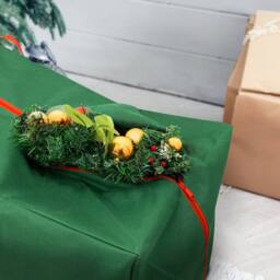 Keplin Christmas Tree Storage Bag - Foldable, Heavy Duty, 600D (9ft Tree Bag) in Green - Size: XL - thumbnail 6