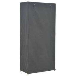 Berkfield Home Wardrobe Grey 79x40x170 cm Fabric - Size: 79 x 40 x 170 cm - thumbnail 3