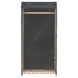 Berkfield Home Wardrobe Grey 79x40x170 cm Fabric - Size: 79 x 40 x 170 cm - thumbnail 1