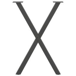 Berkfield Home Dining Table Legs X-Shaped 2 pcs Anthracite 50x(72-73) cm Steel - thumbnail 5