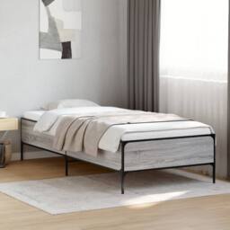 Berkfield Home Durable Bed Frame without Mattress Grey Sonoma 100x200 cm - thumbnail 2