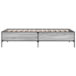 Berkfield Home Durable Bed Frame without Mattress Grey Sonoma 100x200 cm - thumbnail 5
