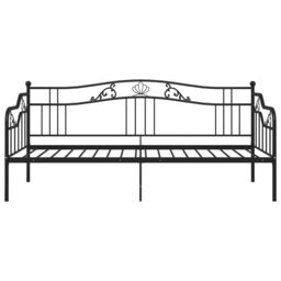 Berkfield Home Sofa Bed Frame Black Metal 90x200 cm - thumbnail 4