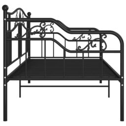 Berkfield Home Sofa Bed Frame Black Metal 90x200 cm - thumbnail 5