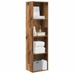 Berkfield Home Decorative Bookcase Old Wood 40x30x152 cm Engineered Wood in Brown - Size: 40 x 30 x 152 cm - thumbnail 4