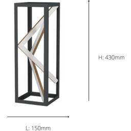 Loops Stylish Modern Black & Gold Table Lamp for Indoor Home Décor - thumbnail 5