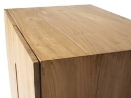 Vente-unique Wall-Hung Teak Bathroom Unit With Single Basin - 80 Cm - SAWAN in Light Oak - thumbnail 7