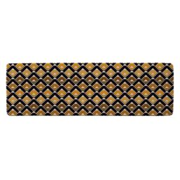 Benjamin Tate Design Repeated Triangles Geometric Background Runner Rug in Natural - Size: 67 cm x 230 cm - thumbnail 1